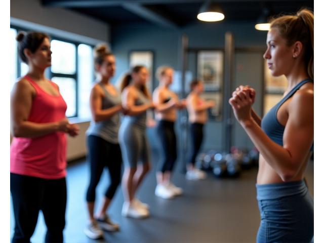 Small group strength training class with community motivation in Manchester